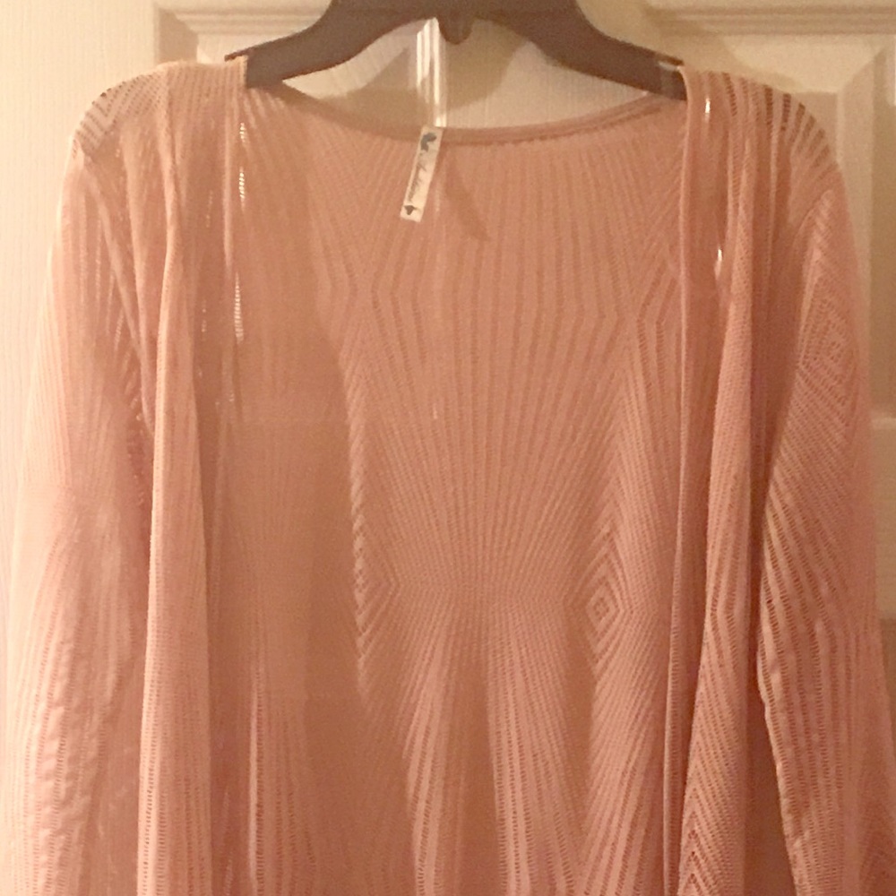 A  Peach cotton long light sweater